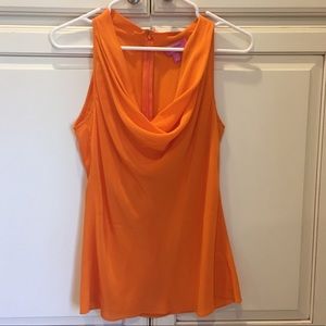 Banana Republic orange silk top